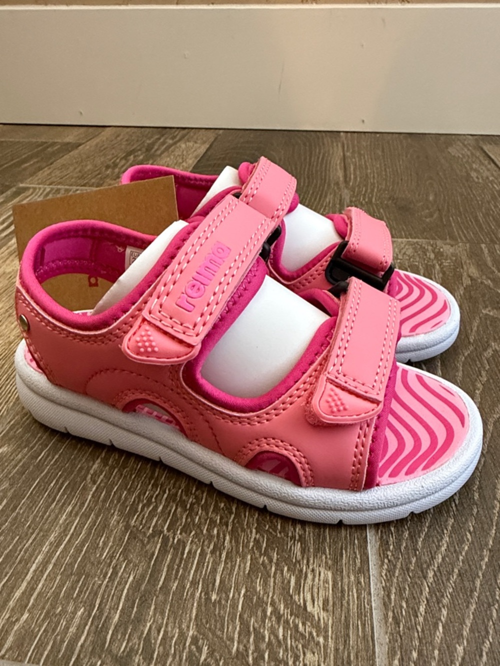 Reima Girls’ Bungee Sunset Pink Velcro Sandals—11 - Picture 5 of 15